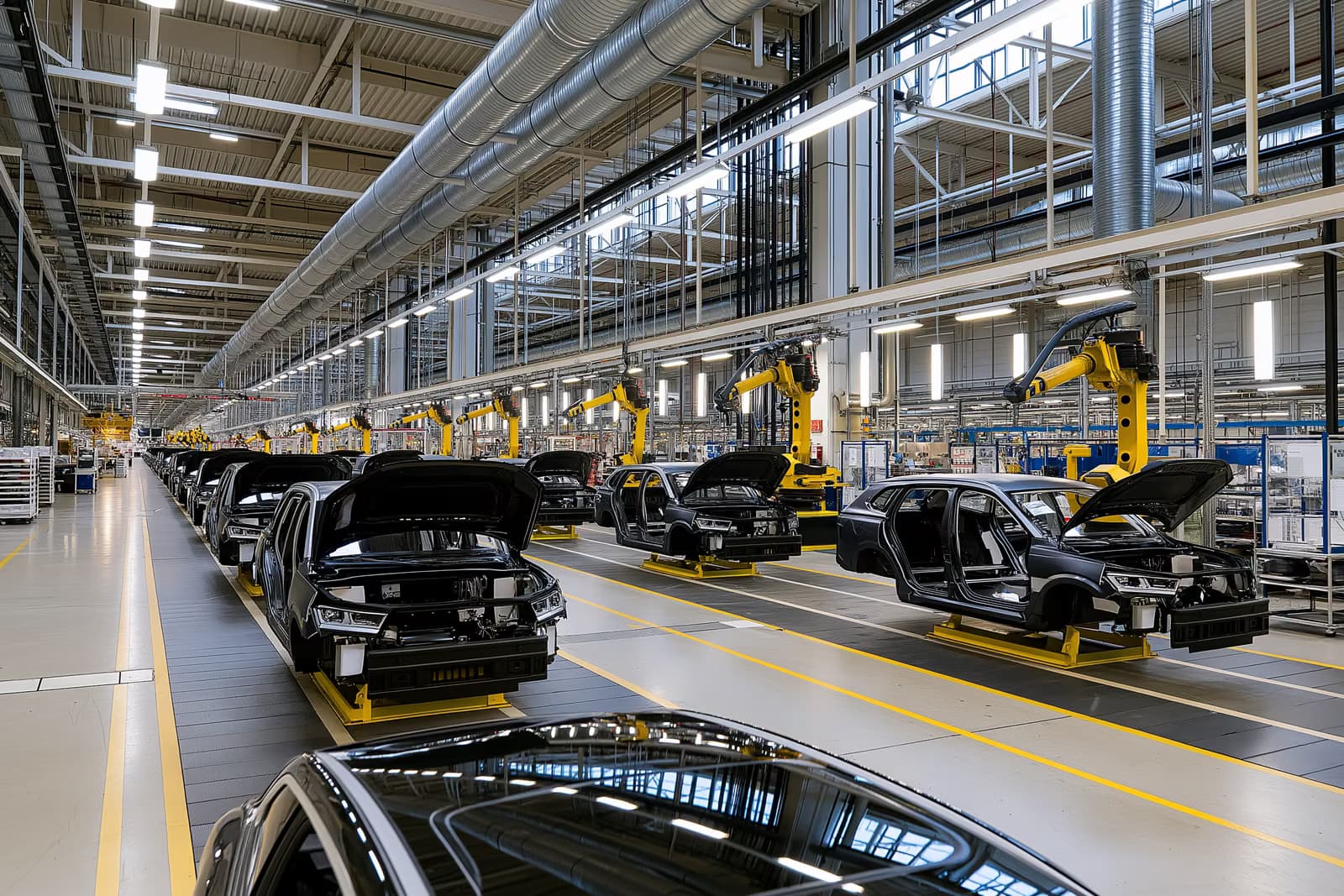 Brazos robóticos se detuvieron sobre carrocerías de automóviles sin terminar en una línea de montaje de Volkswagen, mientras continúa la disputa sobre el cierre de plantas de VW.